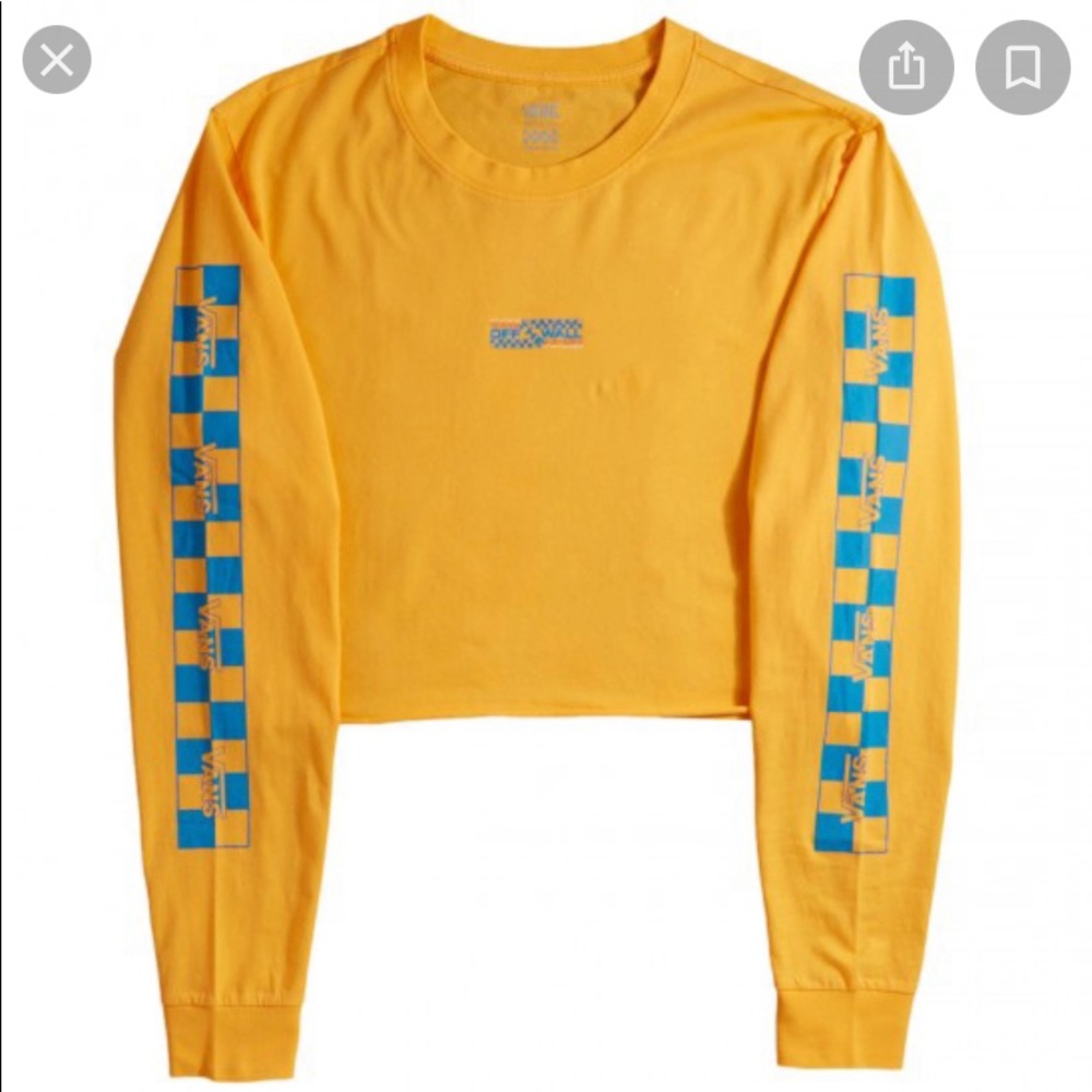 The vans off the wall cropped orange T-shirt